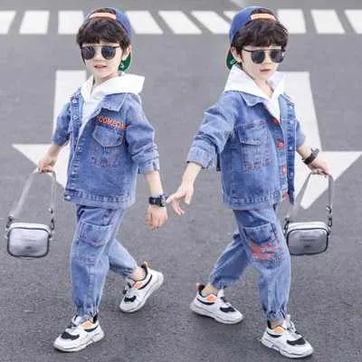 بدلة قفز جينز دنمين طويلة ولادي للبيع بالجملة عالية الجودة للأطفال High Quality Wholesale Boys Long Denim Jeans Jumpsuit for Kids