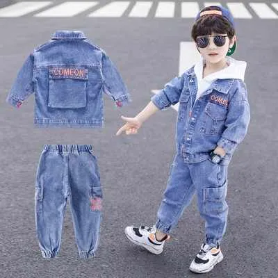 بدلة قفز جينز دنمين طويلة ولادي للبيع بالجملة عالية الجودة للأطفال High Quality Wholesale Boys Long Denim Jeans Jumpsuit for Kids