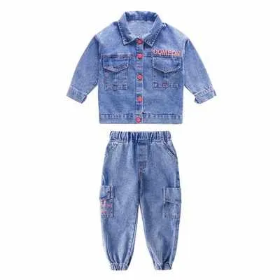 بدلة قفز جينز دنمين طويلة ولادي للبيع بالجملة عالية الجودة للأطفال High Quality Wholesale Boys Long Denim Jeans Jumpsuit for Kids