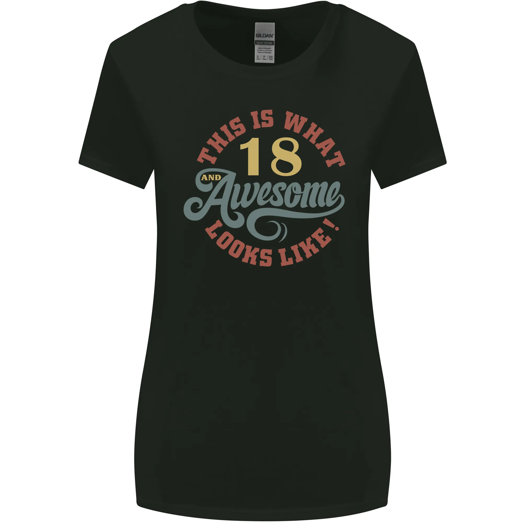 18th Birthday 80 Year Old Awesome Looks Like Womens Wider Cut T-Shirt
