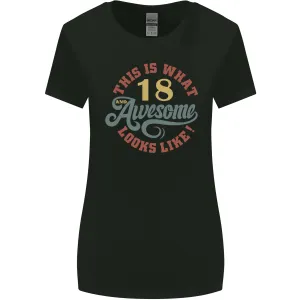 18th Birthday 80 Year Old Awesome Looks Like Womens Wider Cut T-Shirt