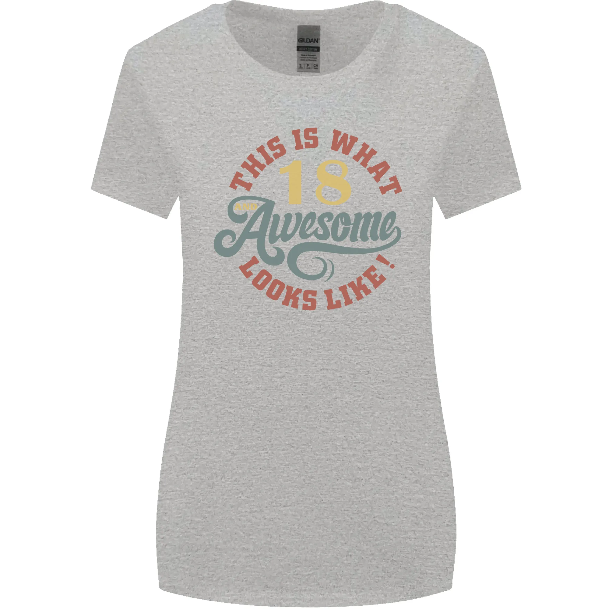 18th Birthday 80 Year Old Awesome Looks Like Womens Wider Cut T-Shirt