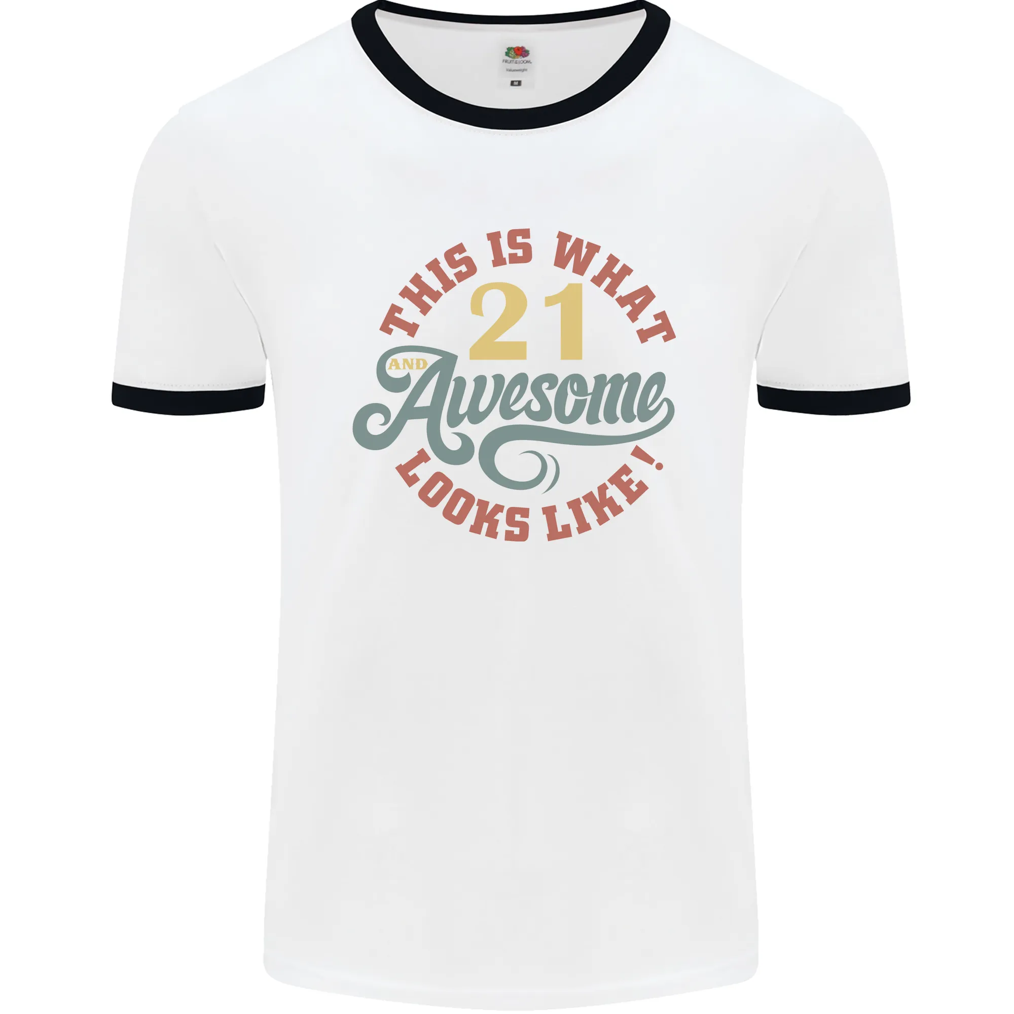 21st Birthday 21 Year Old Awesome Looks Like Mens Ringer T-Shirt