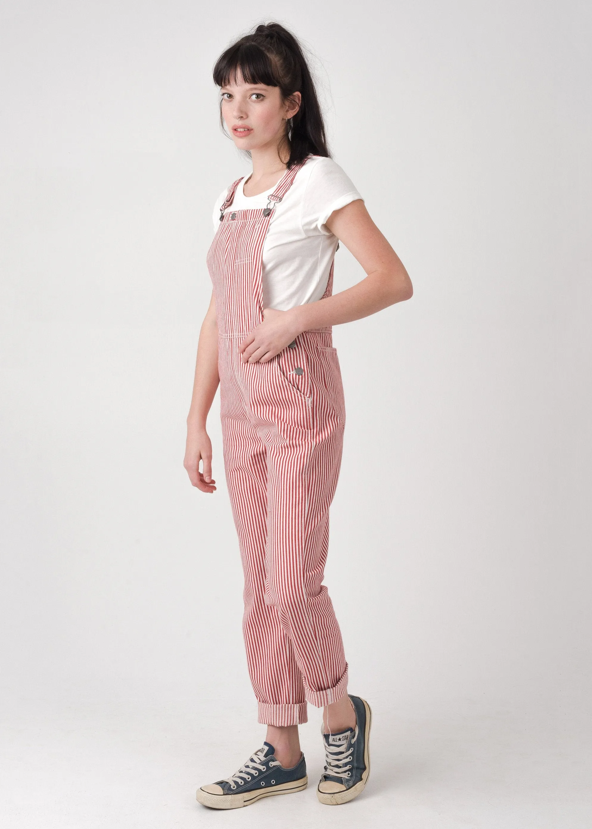 Afends Womens Siren - Denim Long Overalls