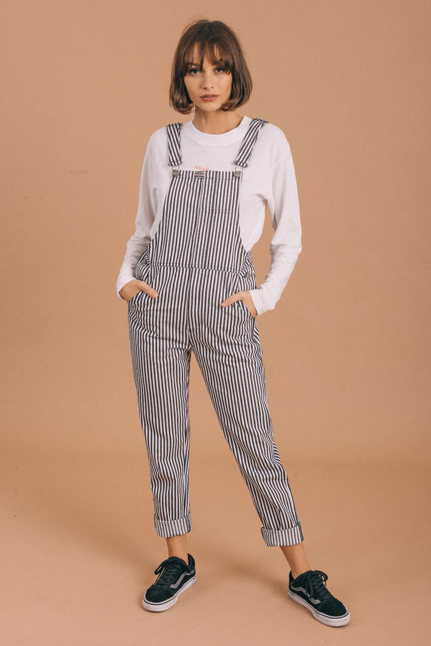 Afends Womens Siren - Denim Long Overalls