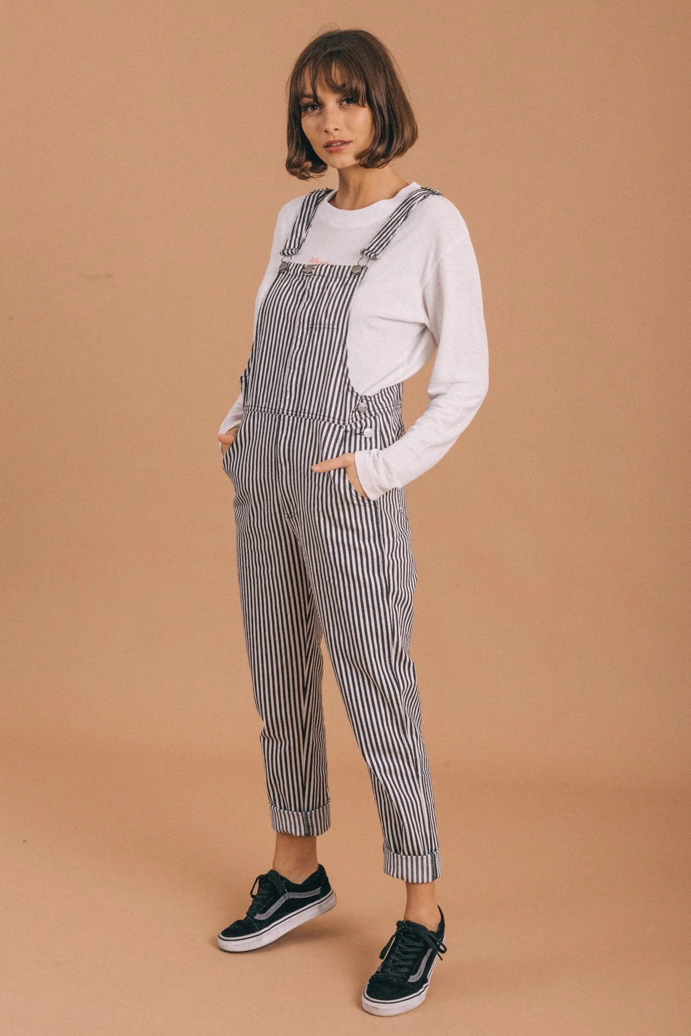 Afends Womens Siren - Denim Long Overalls