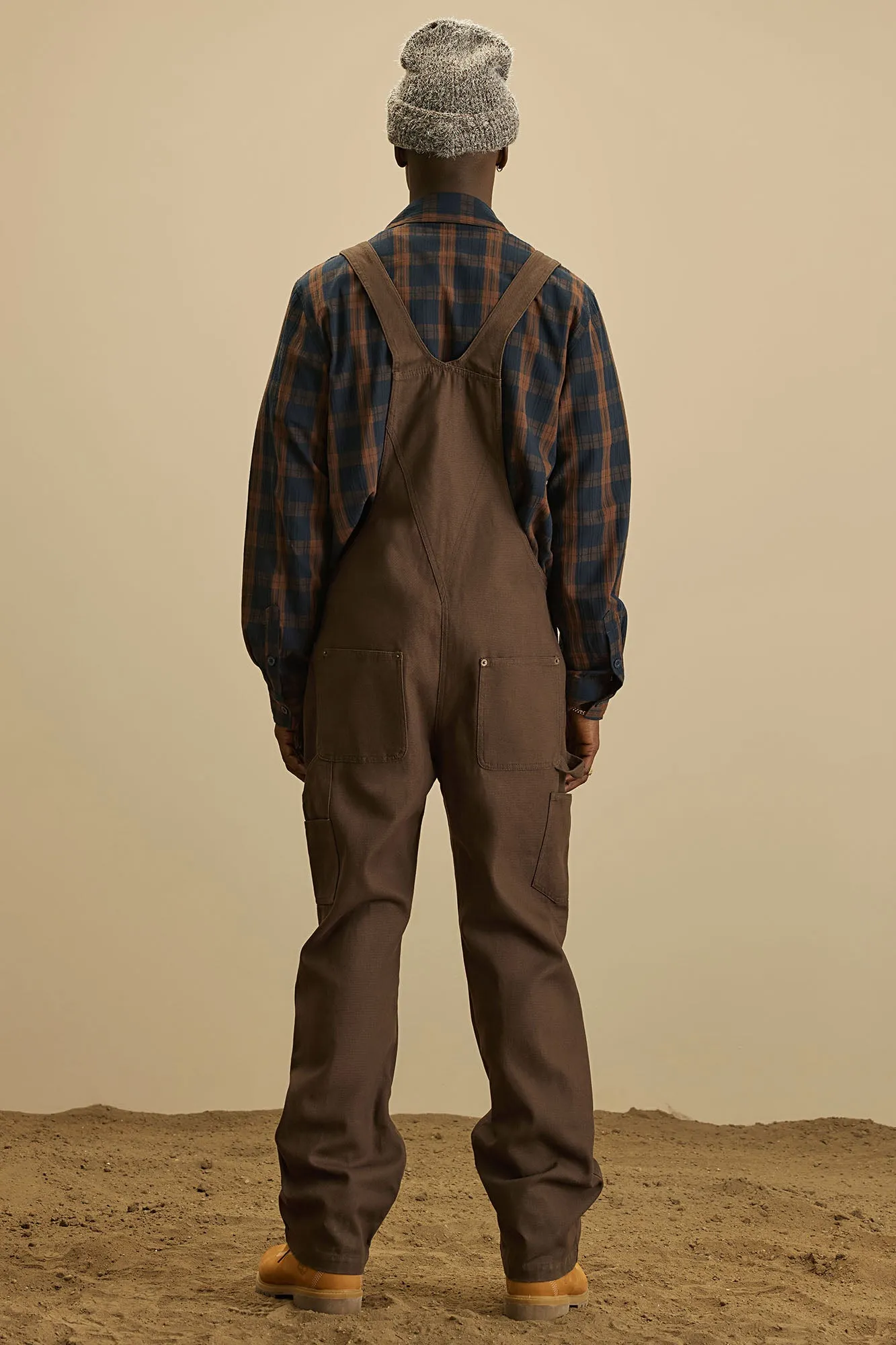 Alexander Utility Canvas Overalls - Brown