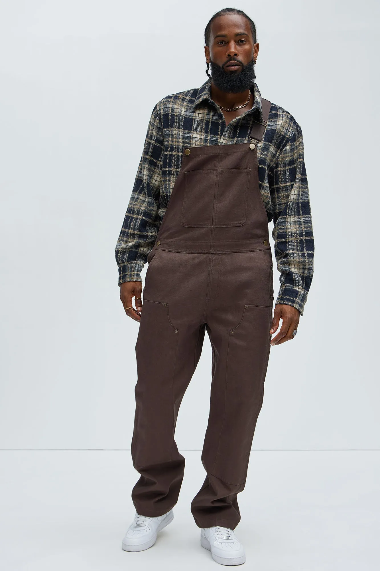 Alexander Utility Canvas Overalls - Brown