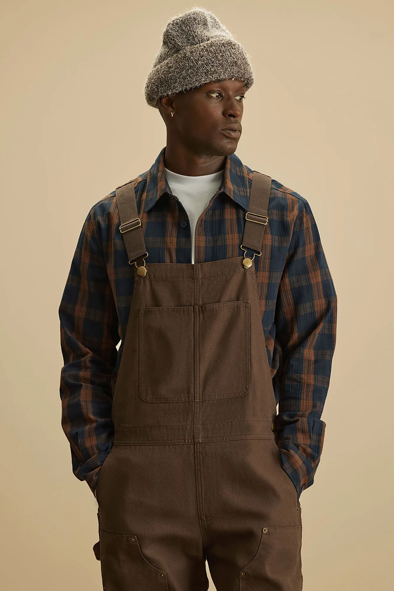 Alexander Utility Canvas Overalls - Brown