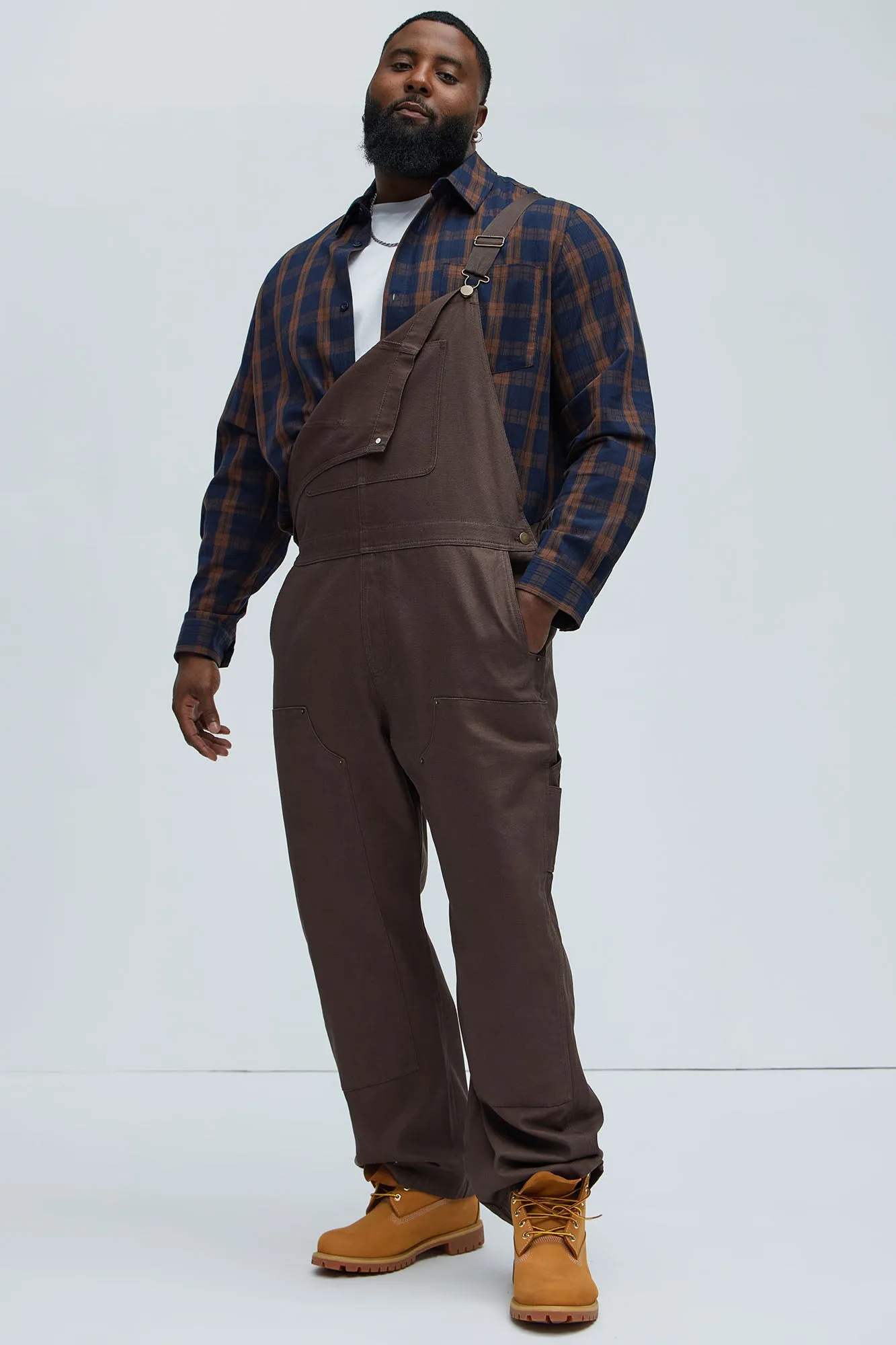 Alexander Utility Canvas Overalls - Brown