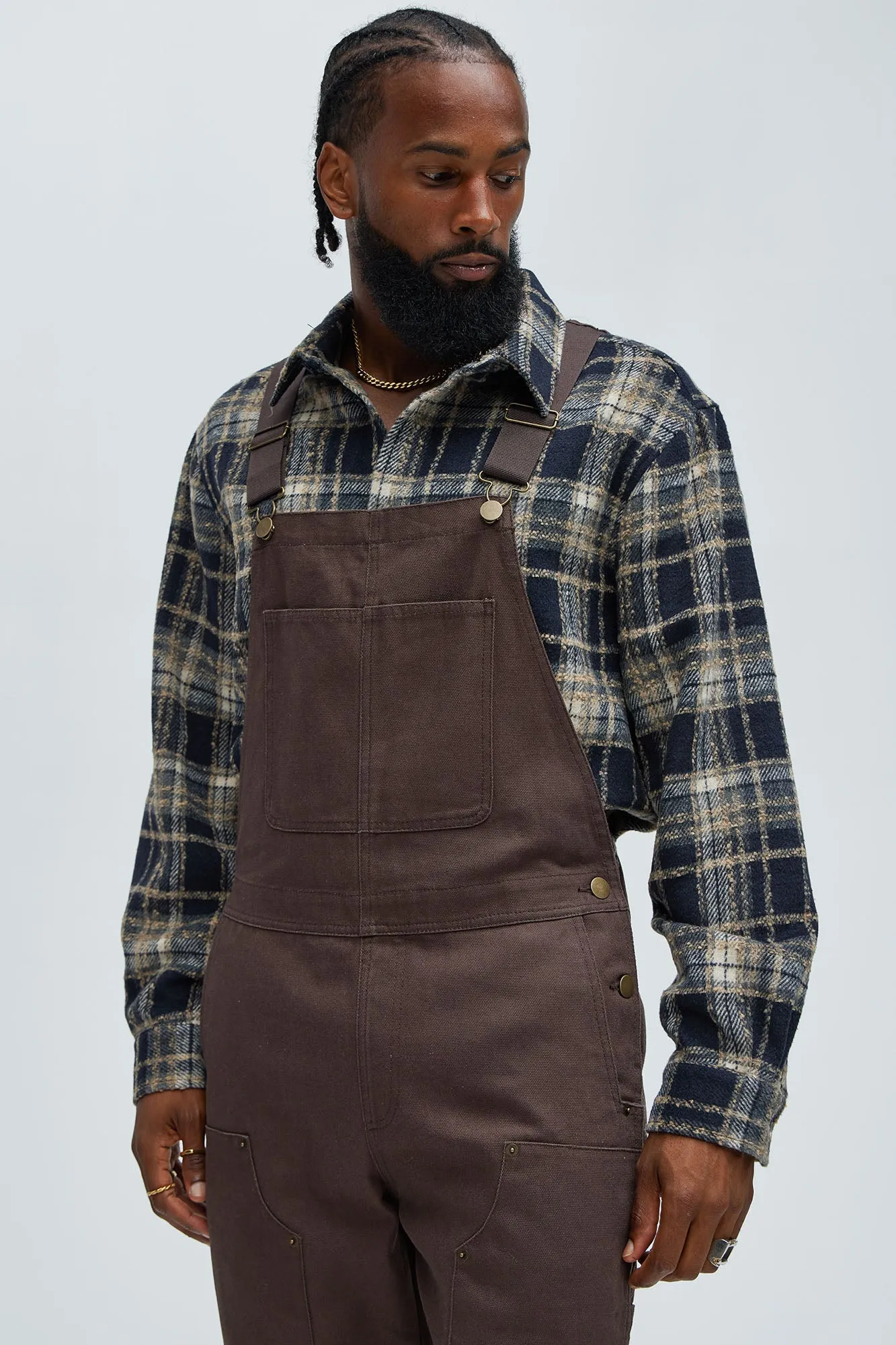 Alexander Utility Canvas Overalls - Brown