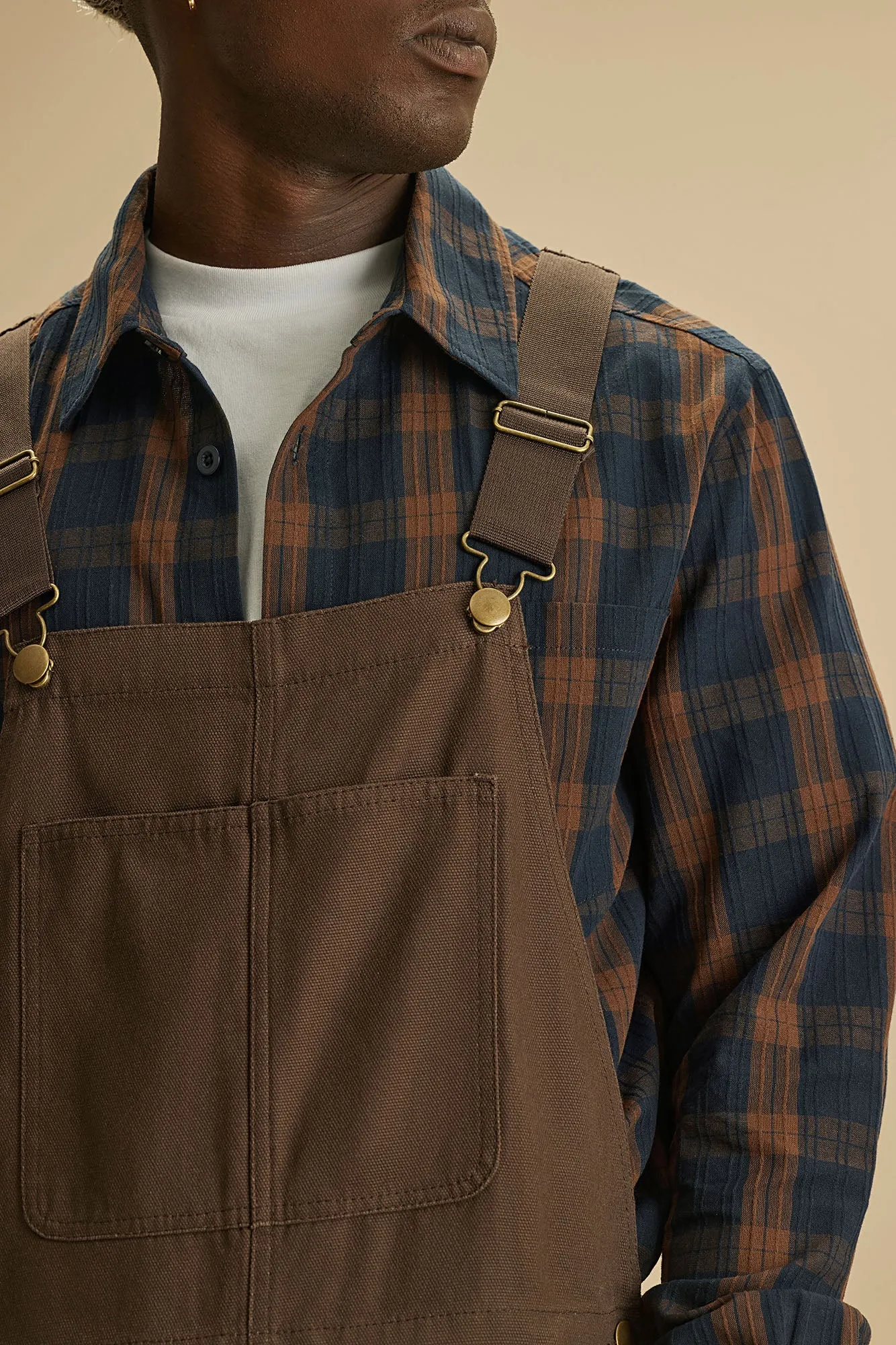 Alexander Utility Canvas Overalls - Brown