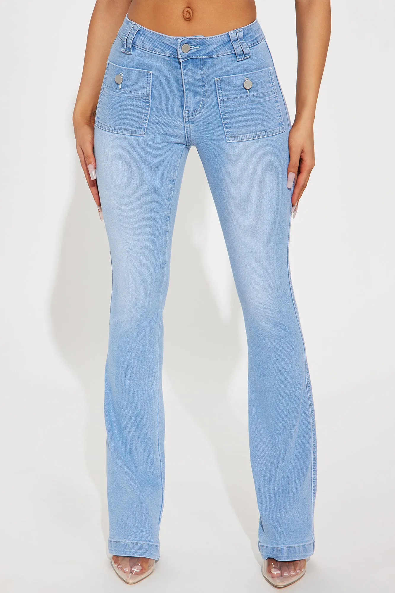 All About It Stretch Bootcut Jeans - Light Wash