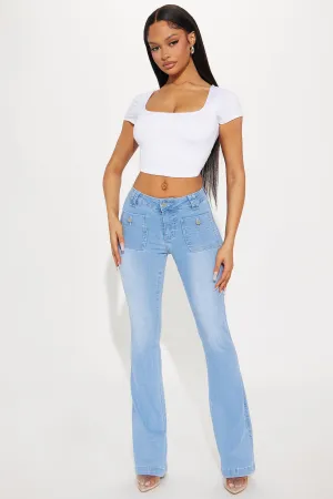 All About It Stretch Bootcut Jeans - Light Wash