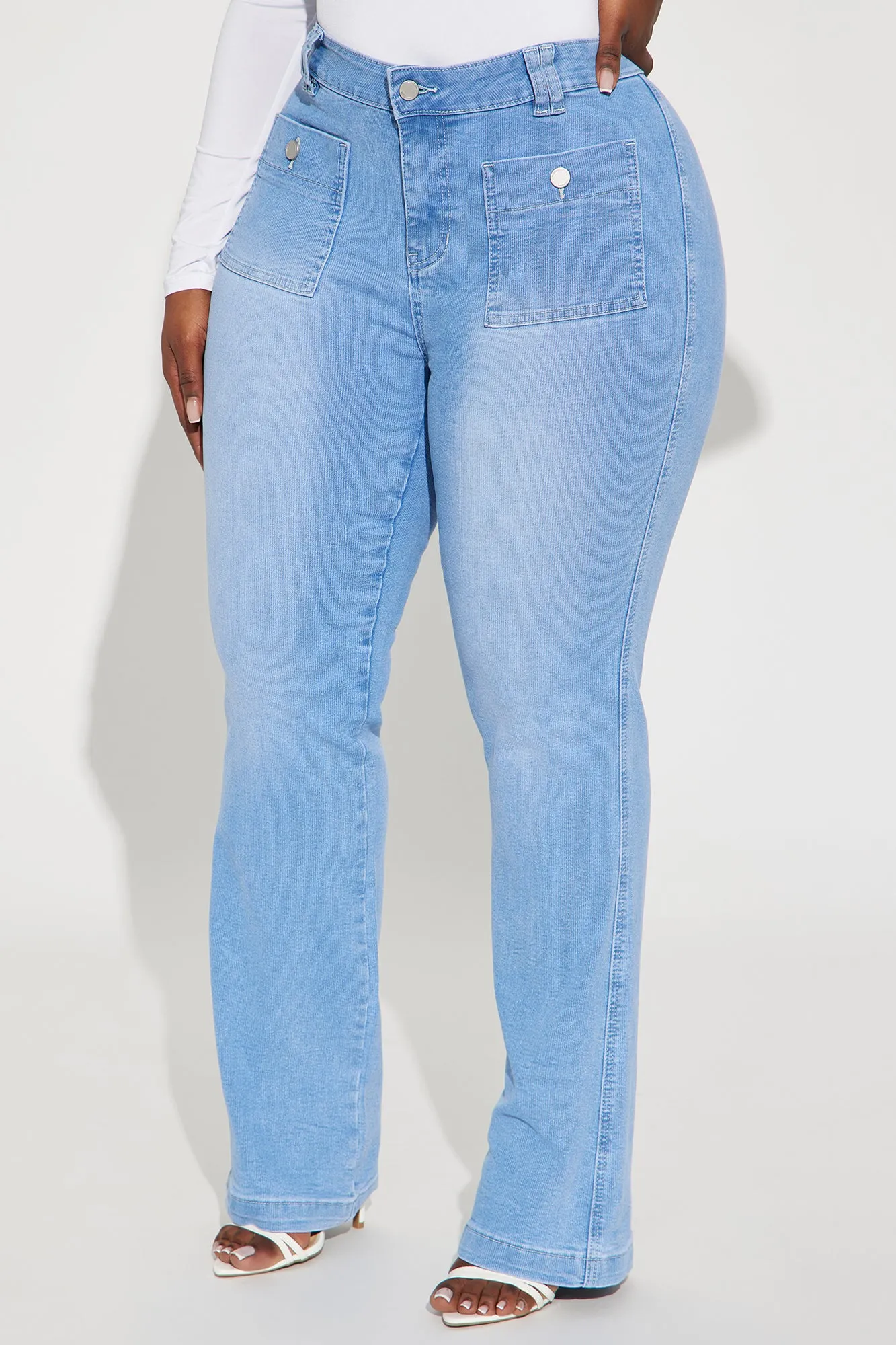All About It Stretch Bootcut Jeans - Light Wash
