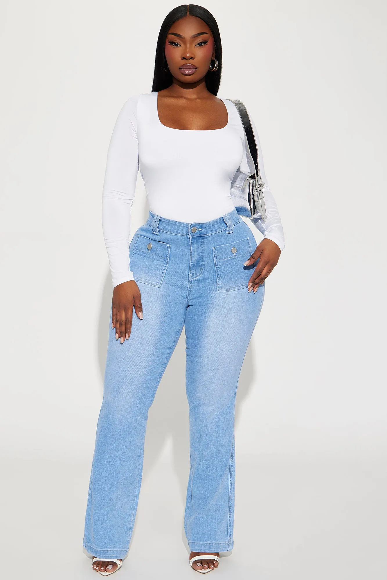 All About It Stretch Bootcut Jeans - Light Wash