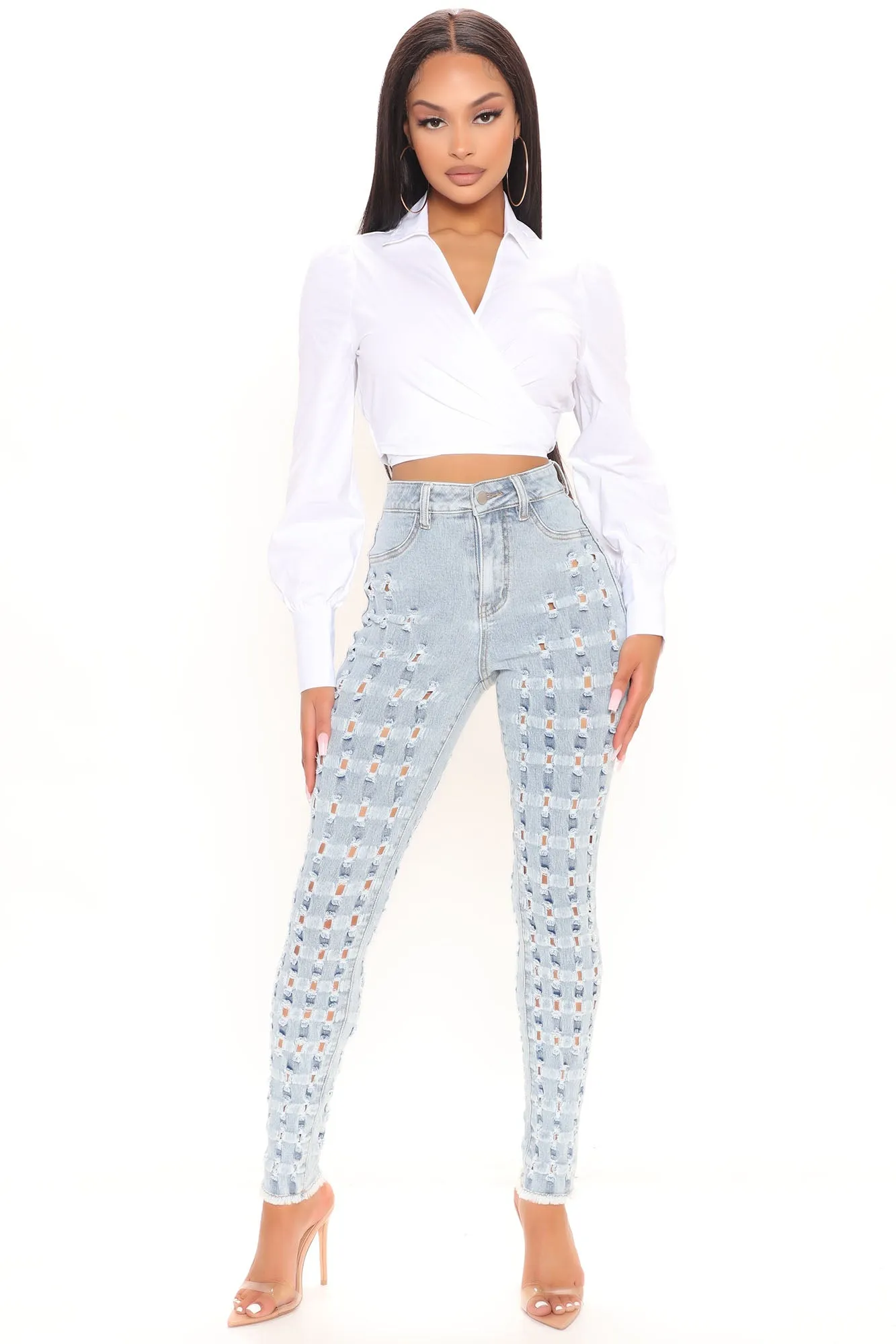 All The Feels Stretch Skinny Jeans - Light Blue Wash