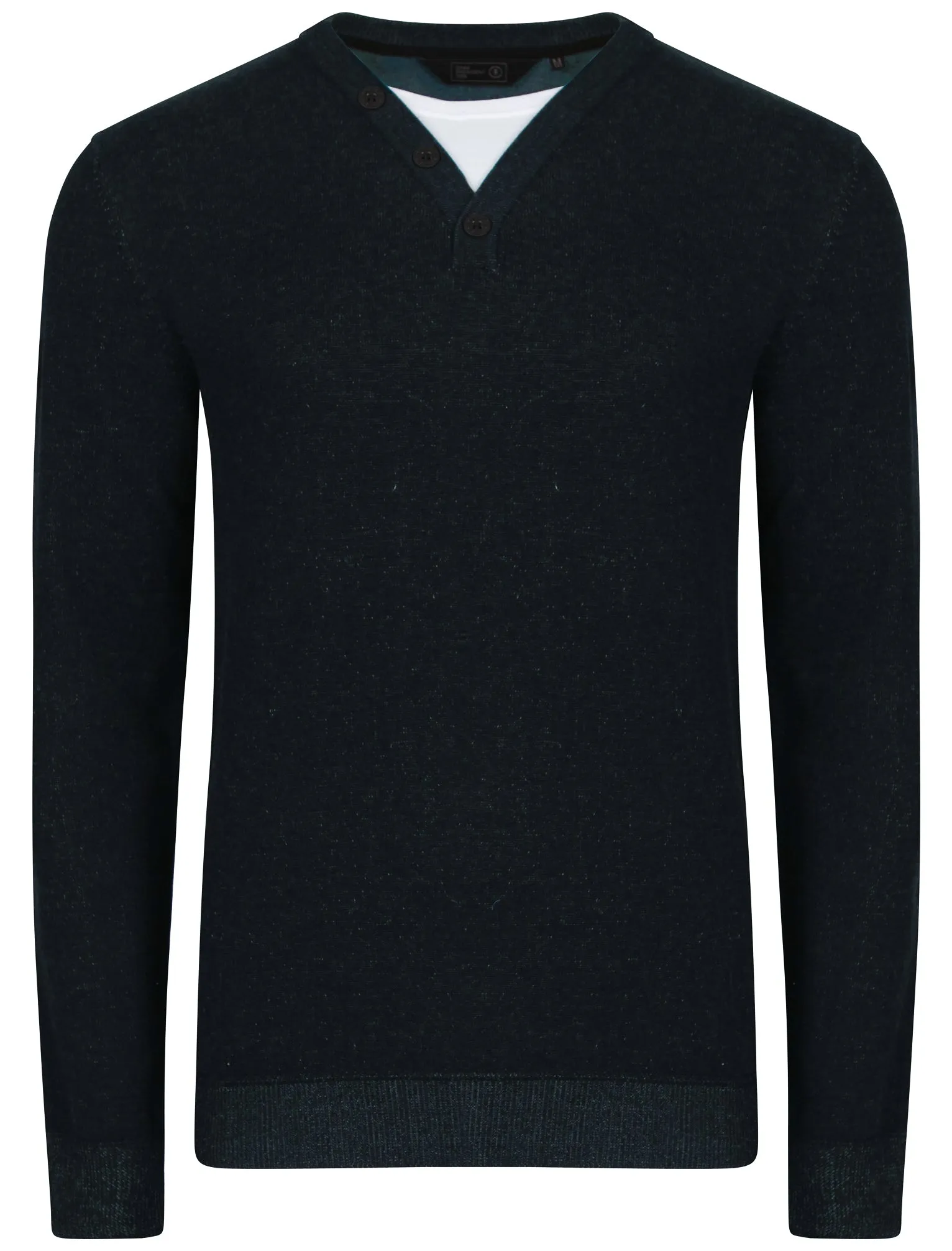 Antoni Jumper with Inner Mock T-Shirt in Dark Navy - Dissident
