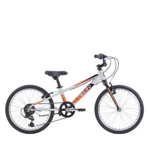 Apollo Neo  20" 6s Kids Bikes - Brushed Alloy / Black / Orange Fade