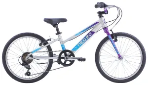 Apollo Neo  20" 6s Kids Bikes - Brushed Alloy / Purple / Blue Fade