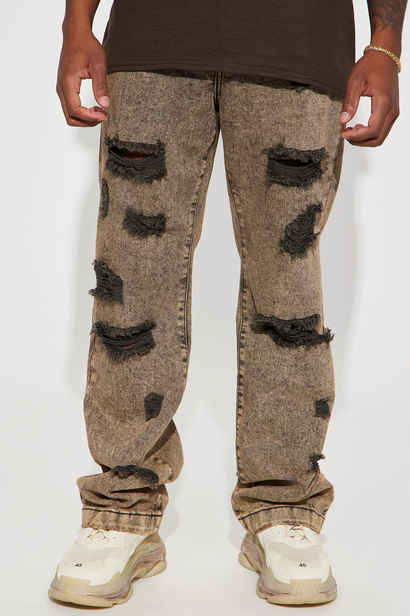 Been Through It Baggy Jeans - Acid Wash Black