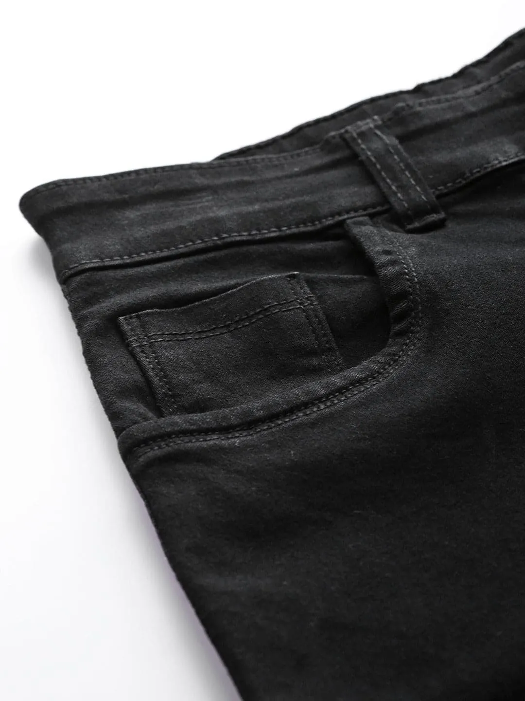 Black Side Tape Basic Jeans