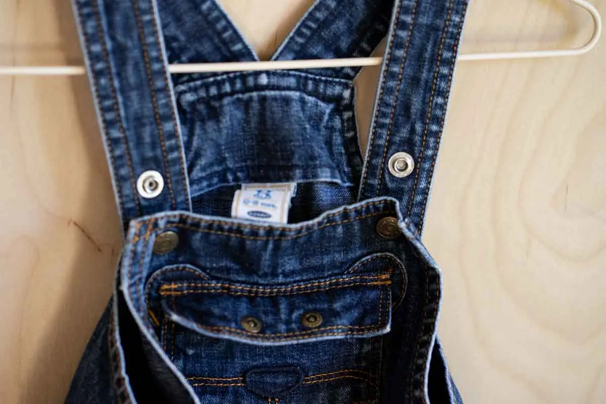 Blue Denim Overalls: 12-18mos