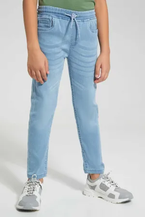 Blue Elasticated Waist Jean