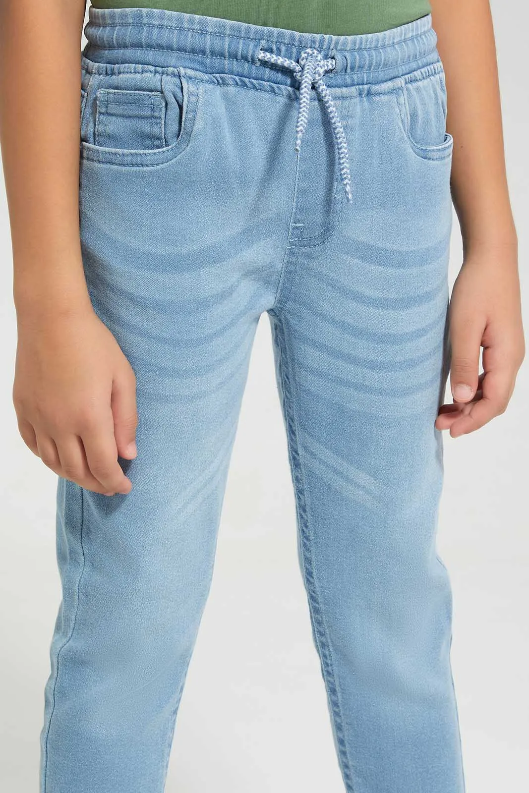 Blue Elasticated Waist Jean