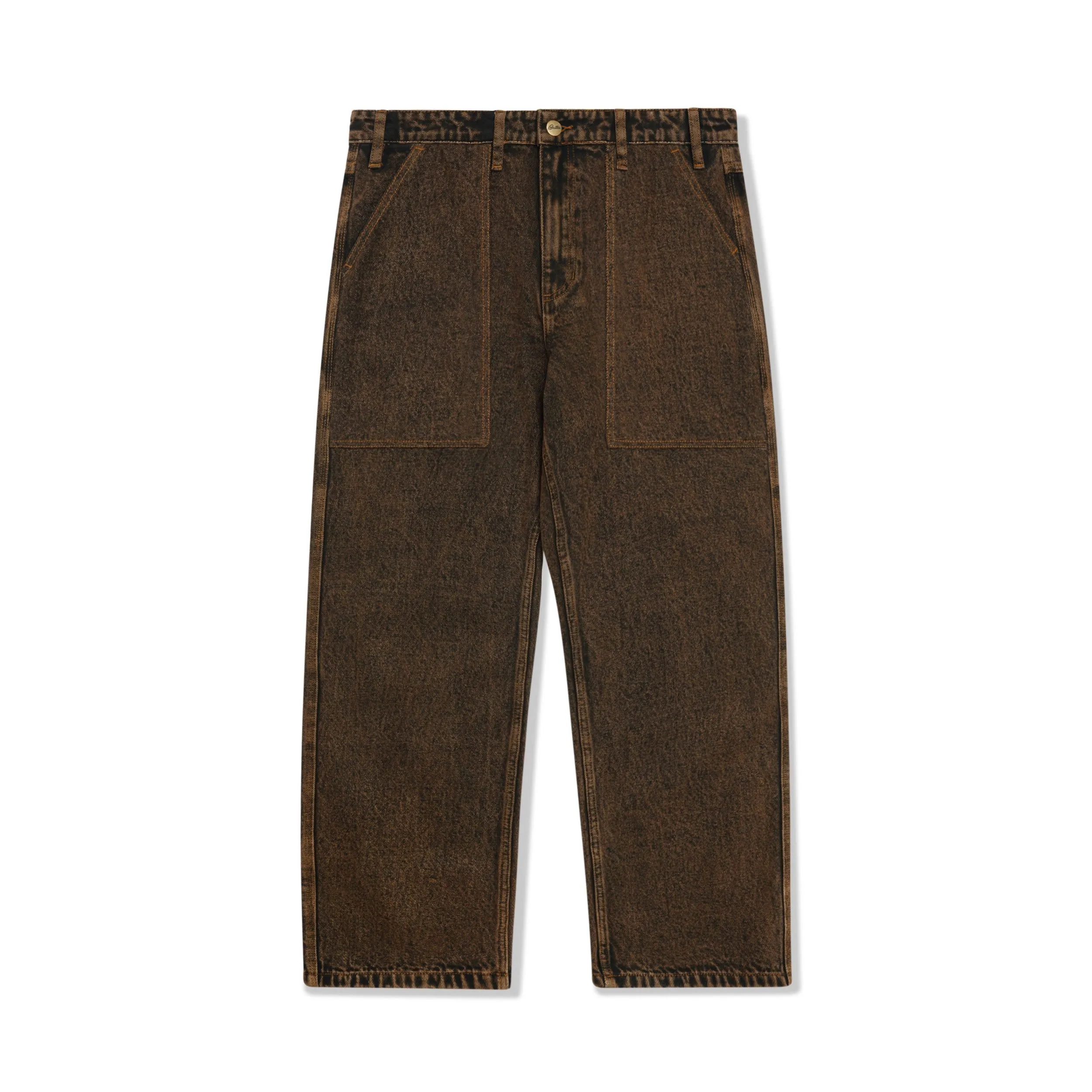Butter Goods Breakdown Relaxed Denim Jeans Acid Wash Brown