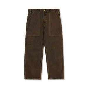 Butter Goods Breakdown Relaxed Denim Jeans Acid Wash Brown