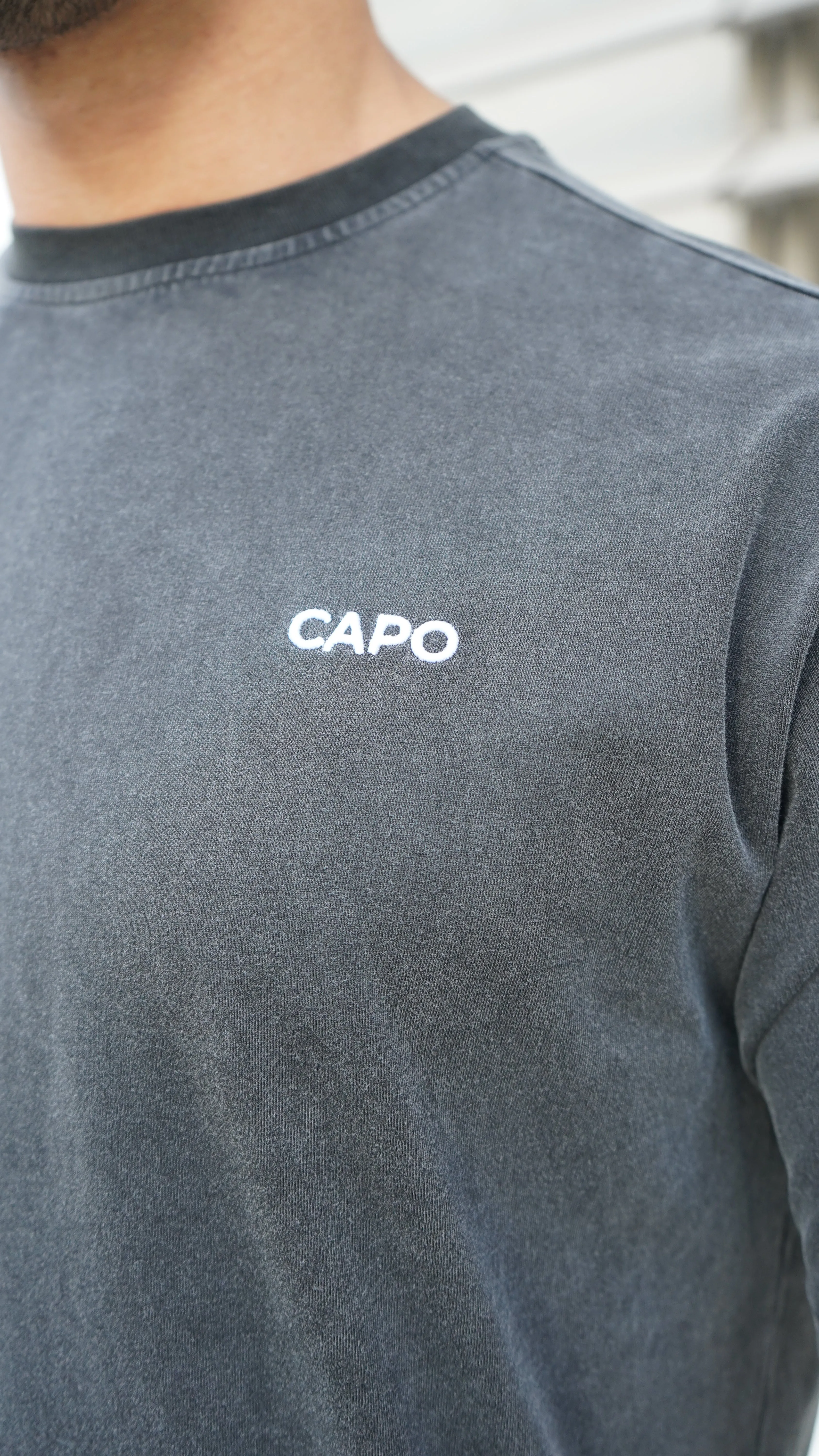 Capo Relaxed Embroidered T-Shirt - Acid Wash