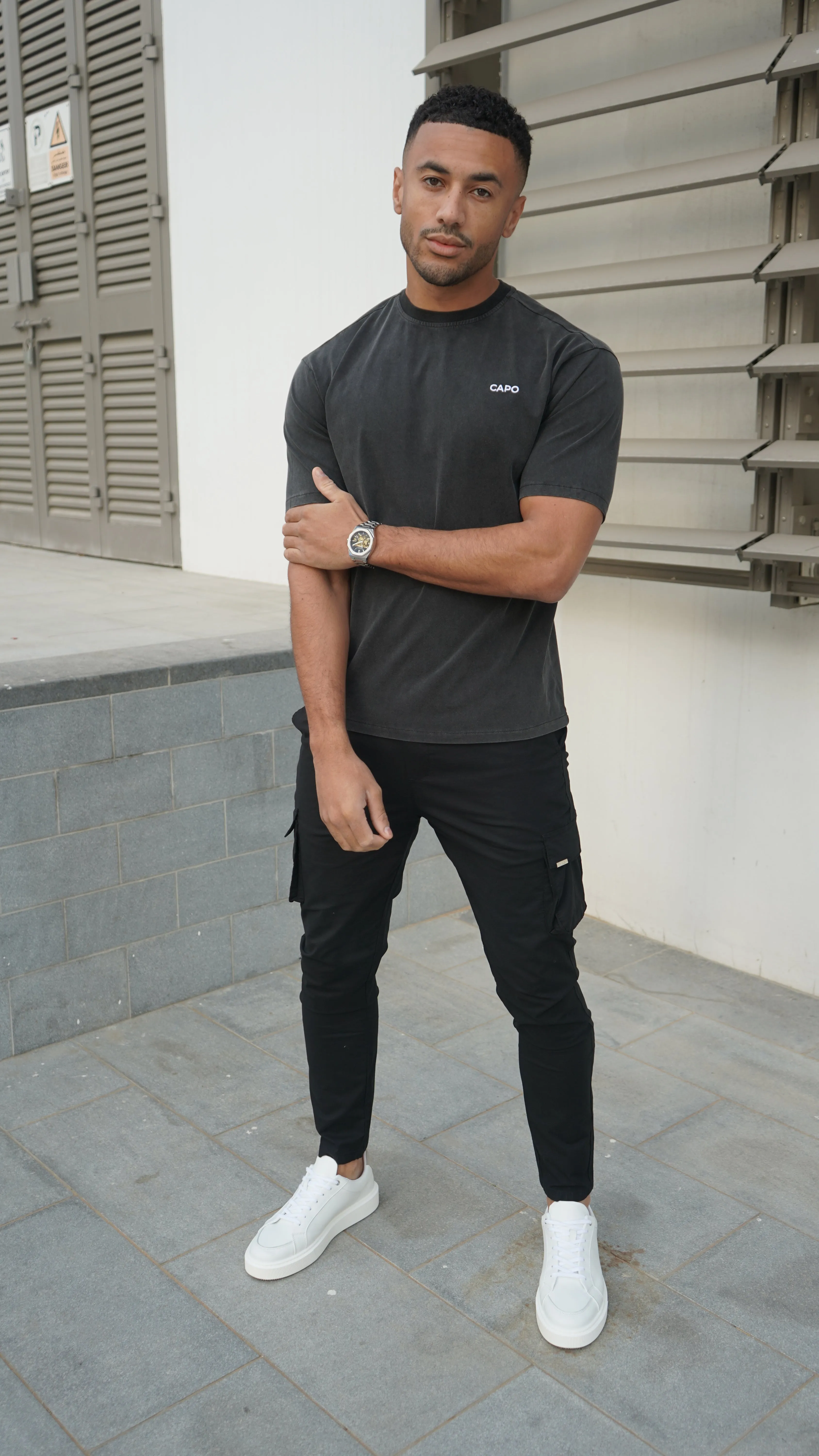 Capo Relaxed Embroidered T-Shirt - Acid Wash