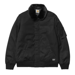 Carhartt Stanley Bomber Jacket With Removable Faux Fur Collar - Black