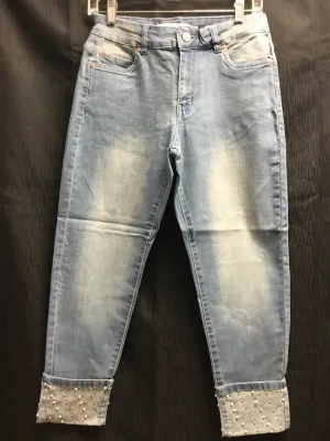 Carreli Jeans w/Pearl and Faux Diamond Cuff B0003-LS