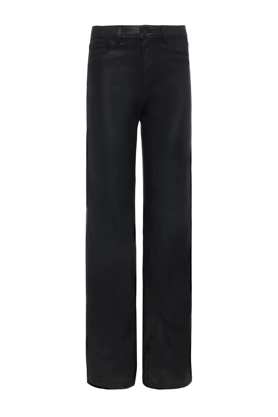 Clayton Coated Wide Leg Jean Noir