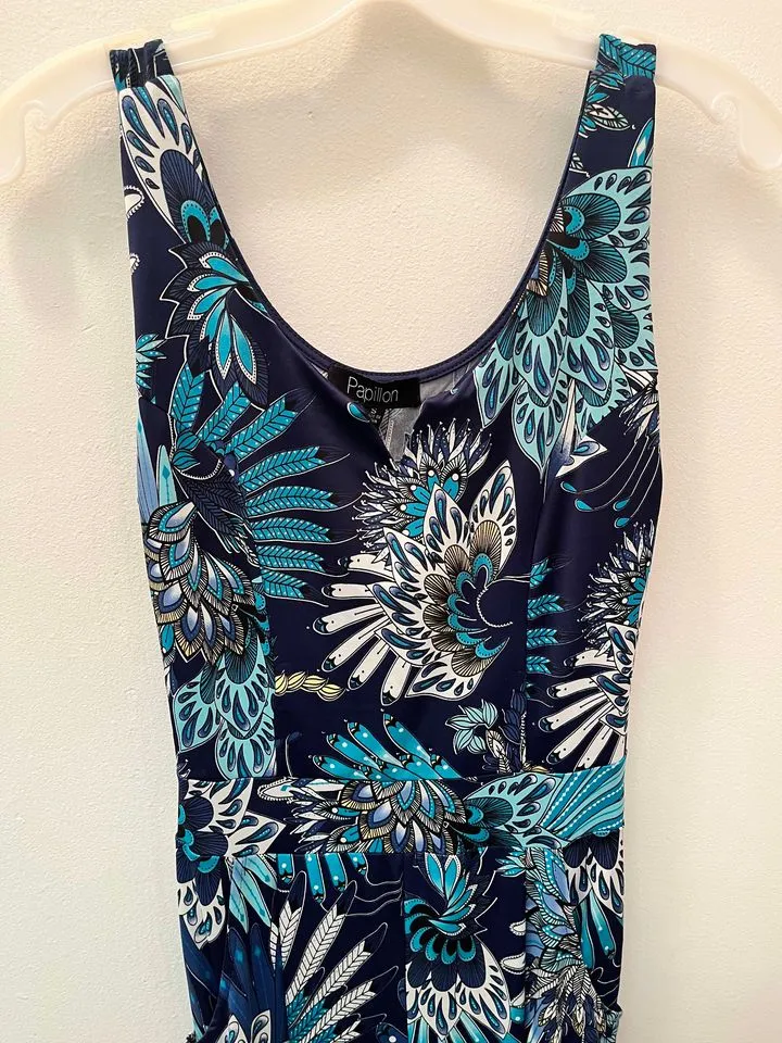 FLORAL PRINTED STRETCH JUMPSUIT