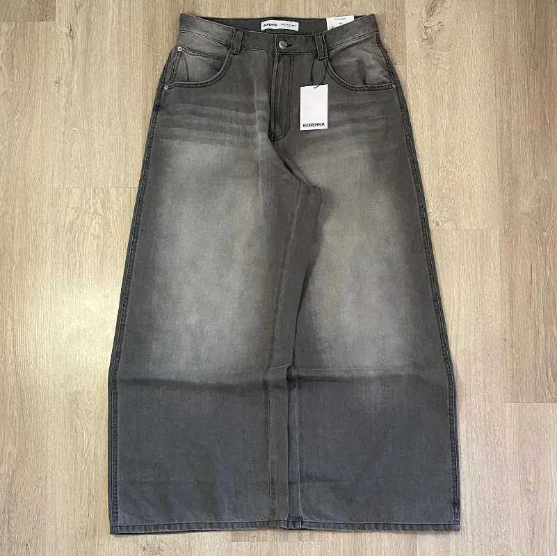 Flytonntore-Streetwear Men Outfits Tomboy Fits -Men Fall Outfits Outwear Streetwear y2k 90s Fashion Streetwear New Harajuku Solid Color Washed Baggy Jeans Men Y2K Fashion Retro Punk Casual Joker Gothic High Waist Wide Leg Pants