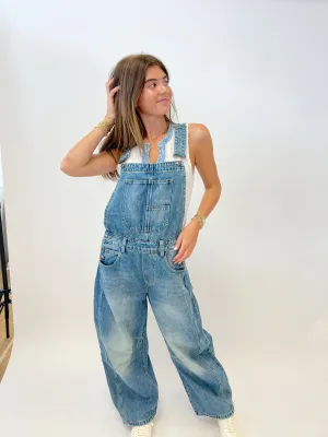 Get In Line Barrel Overalls