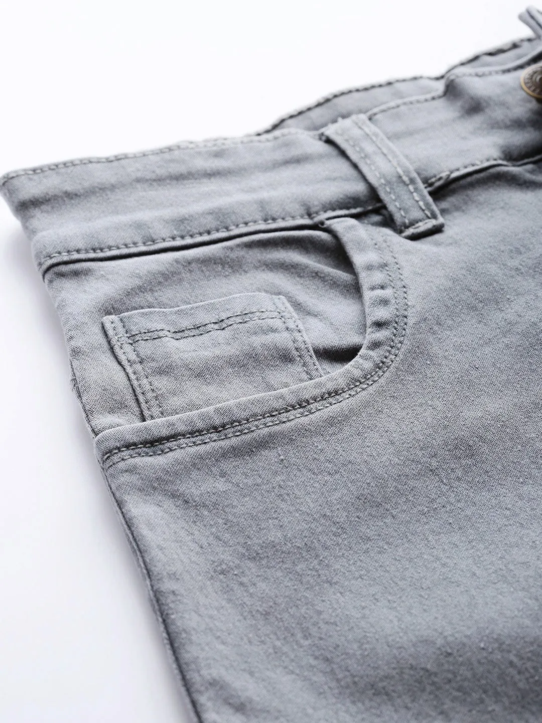 Grey Basic Regular Jeans