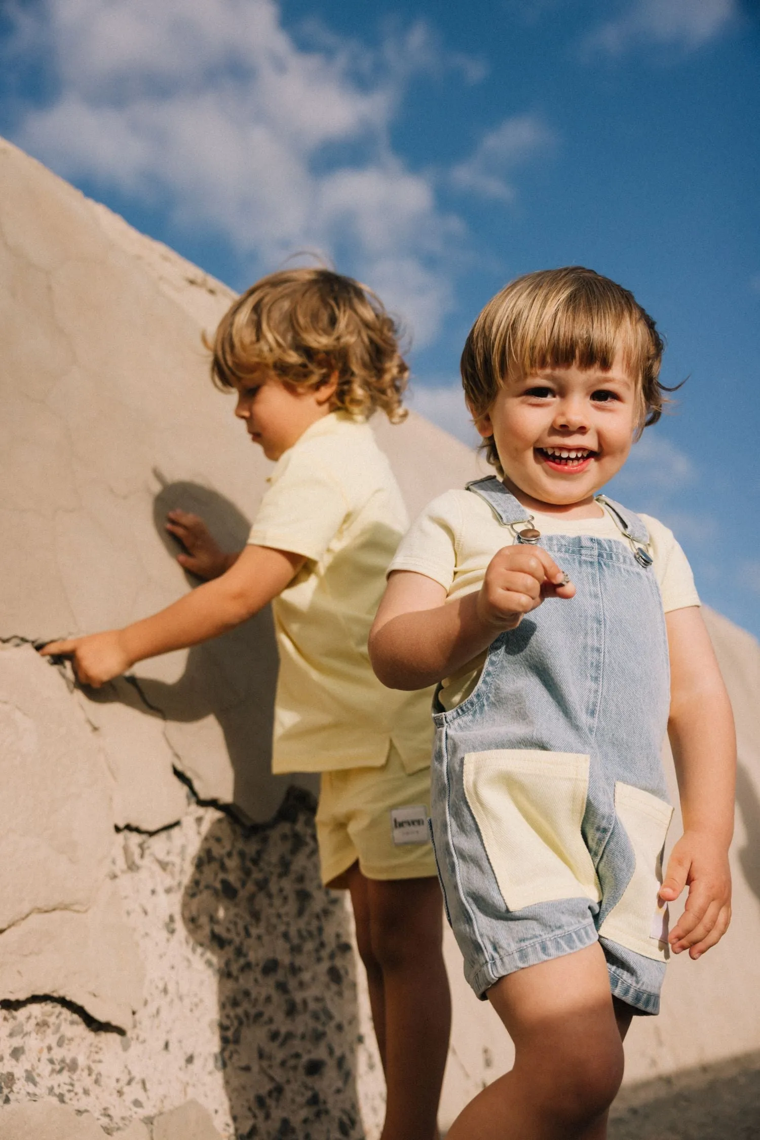 HEVEN CHILD POCKETS DENIM OVERALLS