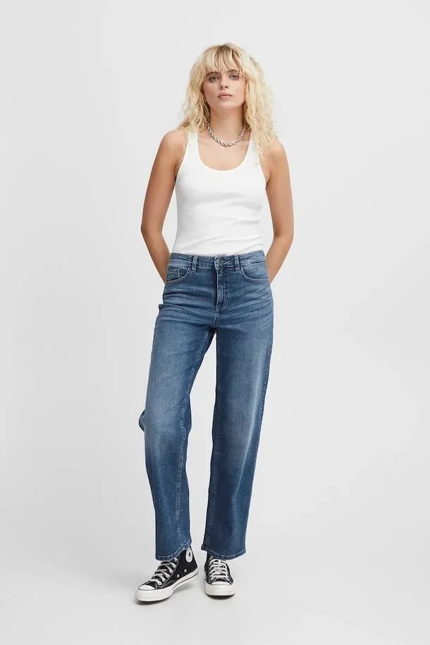 ICHI Medium Blue Twiggy Jeans