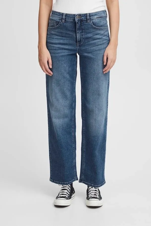 ICHI Medium Blue Twiggy Jeans