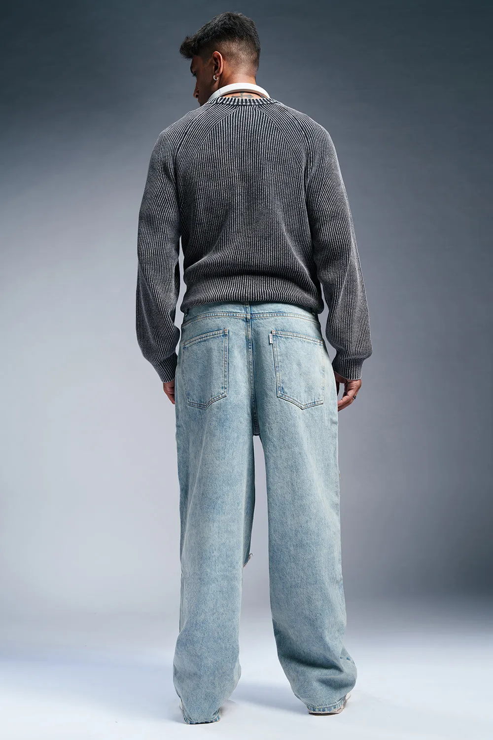 Icy Blue Men's Baggy Fit Jeans