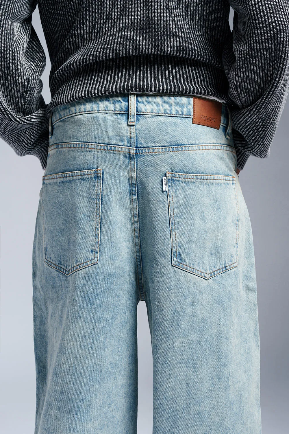 Icy Blue Men's Baggy Fit Jeans