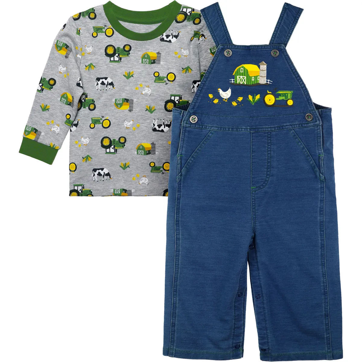 Infant Farm Scene Overalls