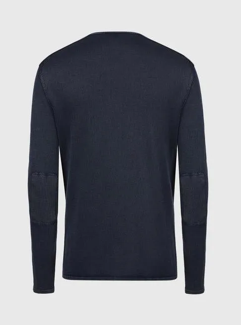John Varvatos - The Long Sleeve Acid Wash Crew Neck