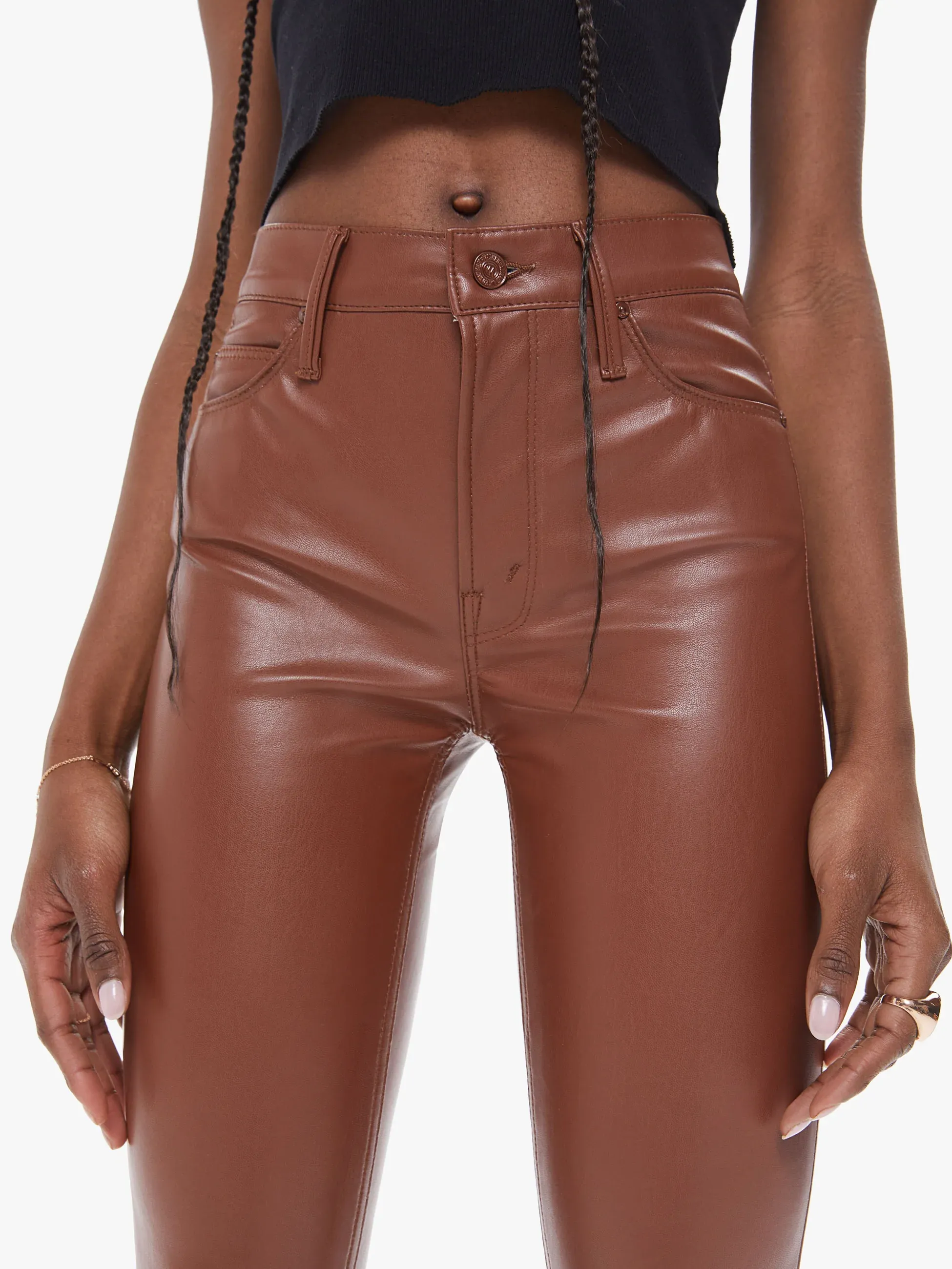 Mother Denim - The Midrise Dazzler Ankle - Friar Brown
