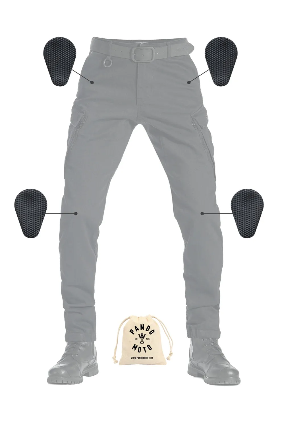 Pando Moto MARK KEV 01 – Men’s Chino Style Cordura® Motorcycle Jeans
