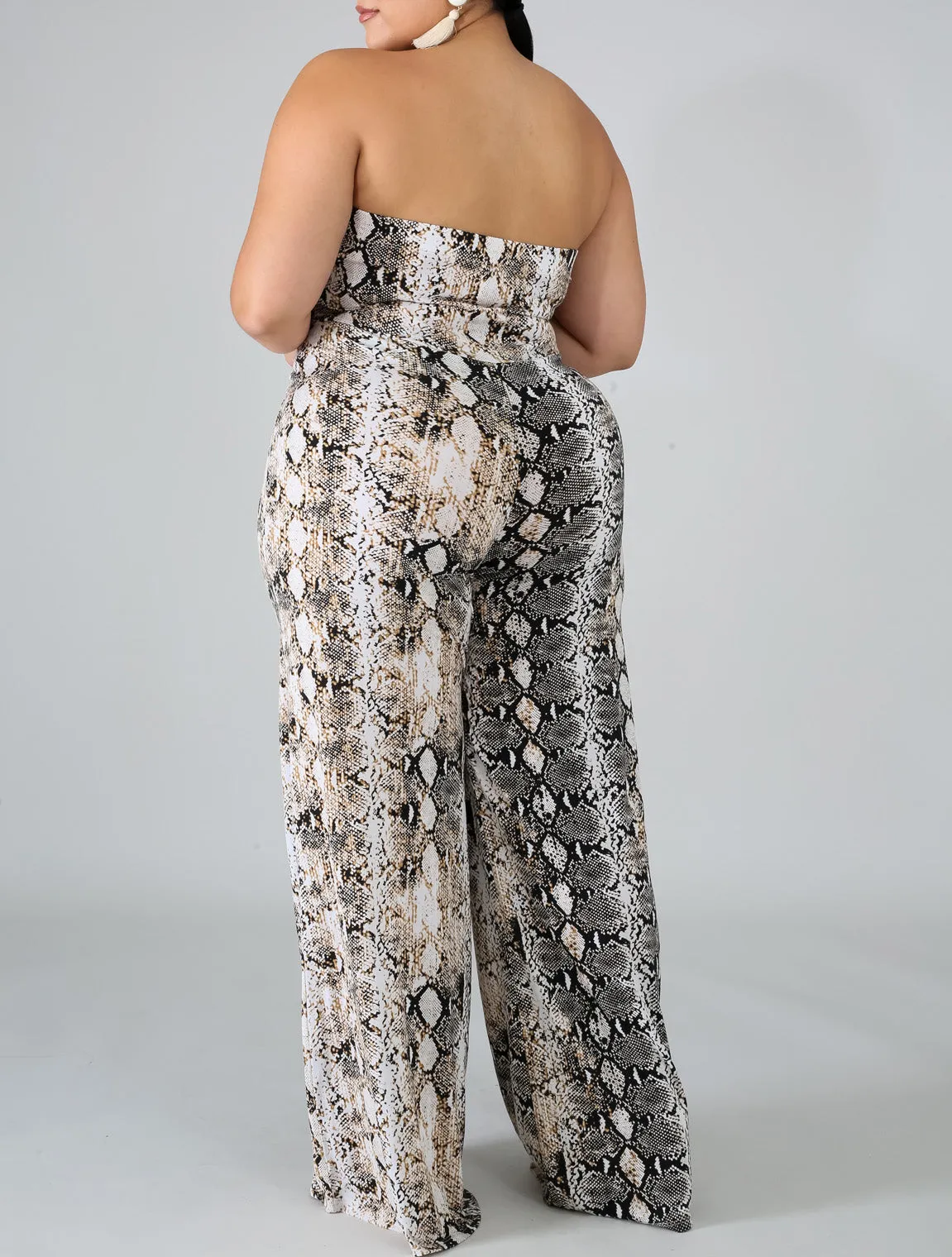 Plus Size Sassy Tube Jumpsuit